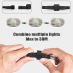 15m LED Lichterschlauch mit 240 LEDs Warmweiss – Wetterfeste Lichterkette mit Timer für Garten & Party – Bild 5