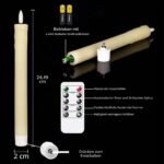 Eldnacele LED Stabkerzen 6er Set mit Fernbedienung – Flackernde Wachskerzen mit Timer – Bild 6