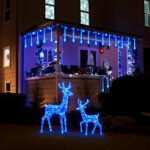 Harnyles Meteorschauer-Lichterkette 16 Röhren – Wasserdichte LED-Weihnachtsdeko Blau – Bild 7