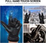 BISON DENIM Lederhandschuhe Herren mit Kaschmir – Touchscreen Winterhandschuhe – Bild 4