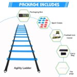 YGORTECH Fussball Trainingsset Blau – Koordinationsleiter, Hütchen & Kick-Trainer für Kinder – Bild 2