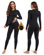 Hyeek Thermounterwäsche Set Damen – Wärmefleece Funktionsunterwäsche für Winter & Sport