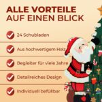 SPIELWERK® Adventskalender Weihnachtsmann zum Selberbefüllen – Wiederverwendbar aus Holz – Bild 8
