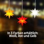 OVILUM 3D Stern Lichterkette rot mit LED & Timer – 10 Leuchtsterne à Ø 12 cm – Bild 7