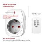 HBN 4er Funksteckdosen-Set mit Fernbedienung – 16A/3.680W Reichweite 30m – Bild 4