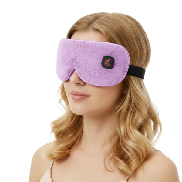 Telepepe beheizte Augenmaske mit Akku – Wärmebrille 3 Stufen, waschbar (Lila)