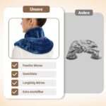 Comfytemp Gewichtetes Wärmekissen Nacken 1,1kg – Feuchtwärmetherapie mit Leinsamen – Bild 7