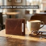 Wildery® Herren-Geldbörse aus Vintage-Leder mit RFID Schutz & Münzfach – Bild 2