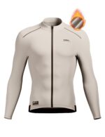 INBIKE Herren Fahrradtrikot Winter Fleece Slimfit mit 3 Taschen & Reflektoren