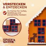 SPIELWERK® XL Adventskalender Lebkuchenhaus – Wiederverwendbar zum Selbstbefüllen aus Holz – Bild 4