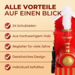 SPIELWERK® Adventskalender Lokomotive zum Befüllen – Wiederverwendbar aus Holz für Kinder – Bild 8