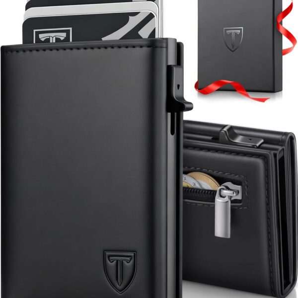 TENBST Smart Wallet 3.0 – Ultradünne Herren-Geldbörse aus Leder mit RFID-Schutz