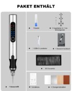 UEOAKSSE Kabelloser Gravierstift mit 60+ Zubehörteilen – USB-aufladbar für alle Materialien – Bild 8