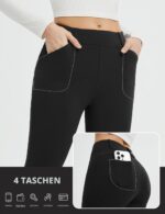 baleaf Thermo Leggings Damen High Waist – Fleecegefütterte Wintersporthose mit Taschen – Bild 4