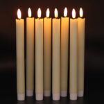 Eldnacele LED Stabkerzen 6er Set mit Fernbedienung – Echtwachskerzen mit Timer für Weihnachten – Bild 2