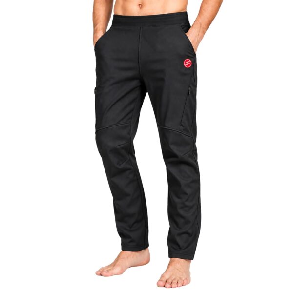 Souke Sports Herren Winter-Fahrradhose Lang mit Fleecefutter – Winddicht & Wasserdicht