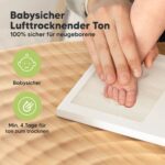 KeaBabies Handabdruck & Fussabdruck Set mit Bilderrahmen – Personalisiertes Neugeborenen Andenken – Bild 7