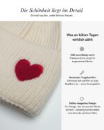 Baesics Beanie Mütze mit Herz-Detail – Warme Strickmütze für Damen & Herren – Bild 6
