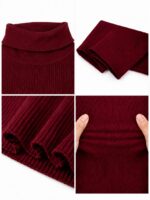 Imuedaen Strickkleid Damen Rollkragen Langarm – Elegantes Tunika Pulloverkleid für Herbst & Winter – Bild 5