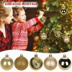 25er Set Weihnachtskugeln 6cm – Bruchsichere Christbaumkugeln Kunststoff für Innen & Aussen – Bild 5