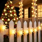 iBaycon 11,75M LED-Sternenlichterkette Warmweiß – 3D Leuchtsterne mit Timer für Innen & Aussen – Bild 7