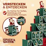 Spielwerk Adventskalender Tannenbaum zum Befüllen – Wiederverwendbar aus Holz – Bild 4