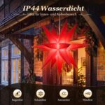 SALCAR 60cm 3D LED Leuchtstern Rot – Wetterfester Weihnachtsstern für Innen & Aussen – Bild 2