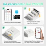 TYPONOS PM290 Mini Bluetooth Thermodrucker – Tragbarer Sticker Drucker für Smartphone – Bild 7