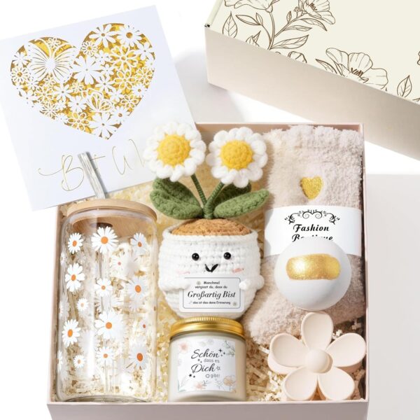 UNIVERTEN Wellness-Geschenkset für Frauen – Badebombe, Duftkerze & Taschenkumpel