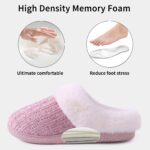 Evshine Damen Hausschuhe Winter mit Memory-Schaum – Warme Strickhausschuhe rutschfest – Bild 4