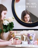 M&SENSE Vanille Duftkerze 990g – 150 Stunden Brenndauer mit 3-Docht Aromatherapie – Bild 4