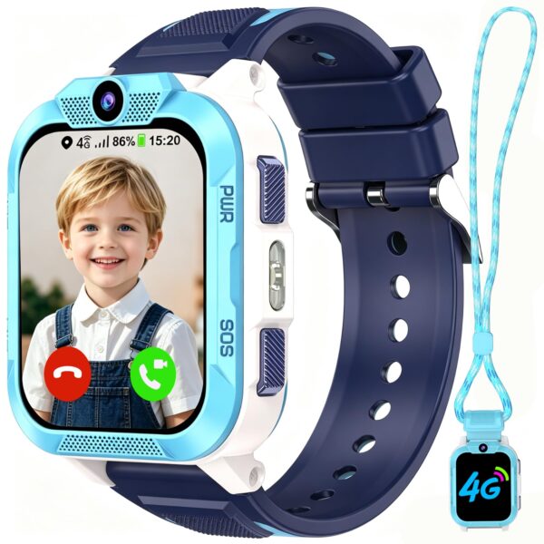 Baolubao 4G Smartwatch Kinder mit GPS, Telefon & SOS – Kinderuhr für 4-12 Jahre