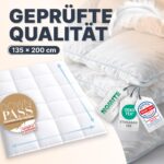 KNERST Winterbettdecke 135×200 cm – Daunen & Federn Kassettendecke Made in Germany – Bild 5