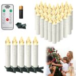 AufuN LED Weihnachtskerzen 40er Set Warmweiss – Fernbedienung & Klammern