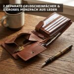 Wildery® Herren-Geldbörse aus Vintage-Leder mit RFID Schutz & Münzfach – Bild 5