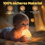 COOLNIGHT Ei-Nachtlicht mit 10 Farben & 10 Helligkeitsstufen – Dimmbar mit Fernbedienung & Timer für Baby – Bild 8
