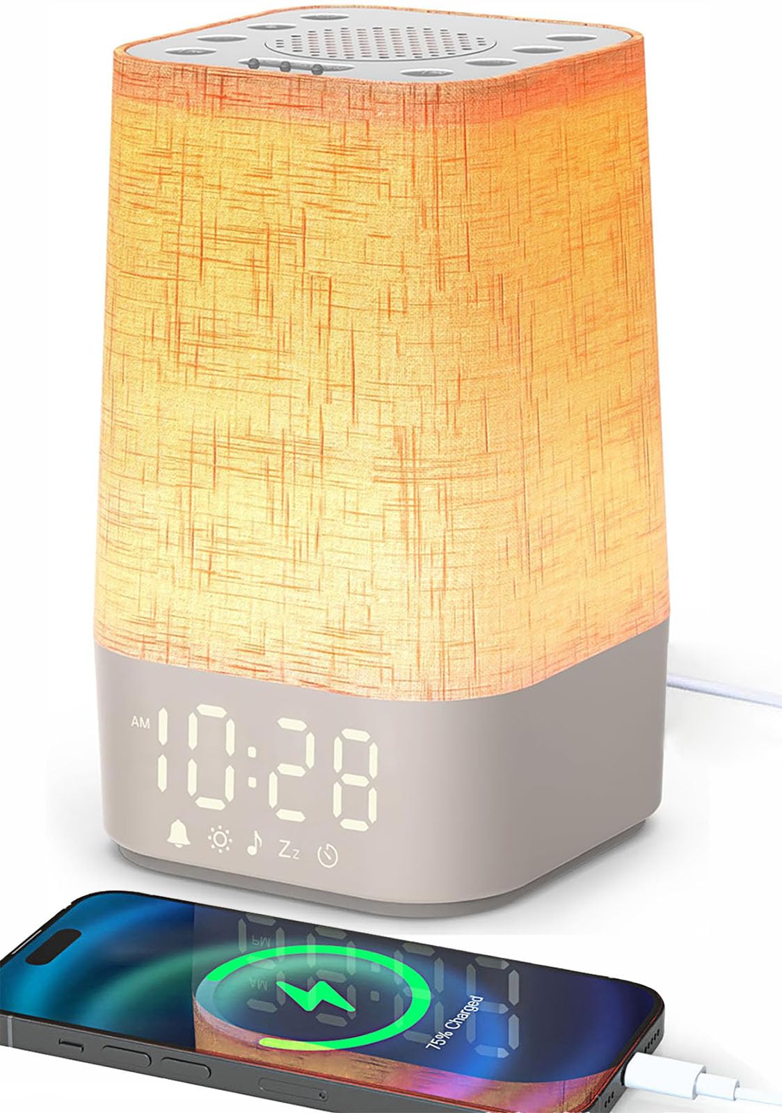 APUZOM Lichtwecker mit Sonnenaufgang – 30 Naturgeräusche & Ladefunktion für erholsamen Schlaf