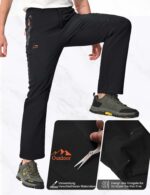 HFDWYJ Thermohose Herren Winter Softshell – Wasserdichte Wanderhose mit Fleece-Futter – Bild 4