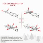 HOMCOM Kunstweihnachtsbaum 150 cm mit LED-Lichterkette – Weihnachtsdeko inkl. Kugeln & Ständer – Bild 8