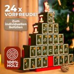 Spielwerk Adventskalender Tannenbaum zum Befüllen – Wiederverwendbar aus Holz – Bild 3