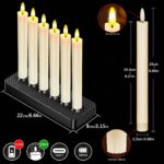 HL Aufladbare LED Stabkerzen 25 cm mit 3D-Docht, Timer & Fernbedienung – Elfenbeinweiß – Bild 4