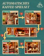 ROKR Dream Coffee Factory 3D Holzpuzzle EAB02 – Mechanisches Modell mit LED & Sound – Bild 3