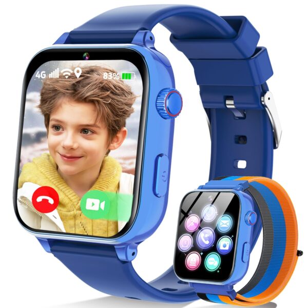 Berilona 4G Kinder-Smartwatch mit Videoanruf & GPS – Telefonuhr für Jungen & Mädchen (4–12 Jahre)