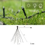 SALCAR 2m LED Lichterkette mit Baumspitzenstern – 280 LEDs Warmweiss für 150–240cm Weihnachtsbäume – Bild 7