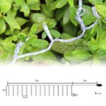 SALCAR LED Eisregen Lichtervorhang 3m x 1m, 150 LEDs Warmweiß – Außenbeleuchtung mit 8 Modi & Timer – Bild 7