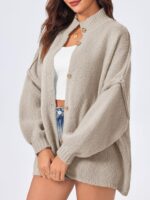 Saodimallsu Strickjacke Damen Oversized mit Laternenärmeln – Cardigan für Herbst & Winter – Bild 4