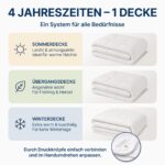 DreamHome 4-Jahreszeiten Kinder-Bettdecke 100x135 cm mit Druckknöpfen – Set inkl. Kissen – Bild 4