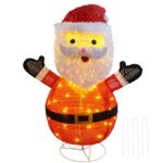 STEEIRO LED-Weihnachtsmann 80cm – Faltbare Weihnachtsdeko mit 45 Lichtern – Bild 7