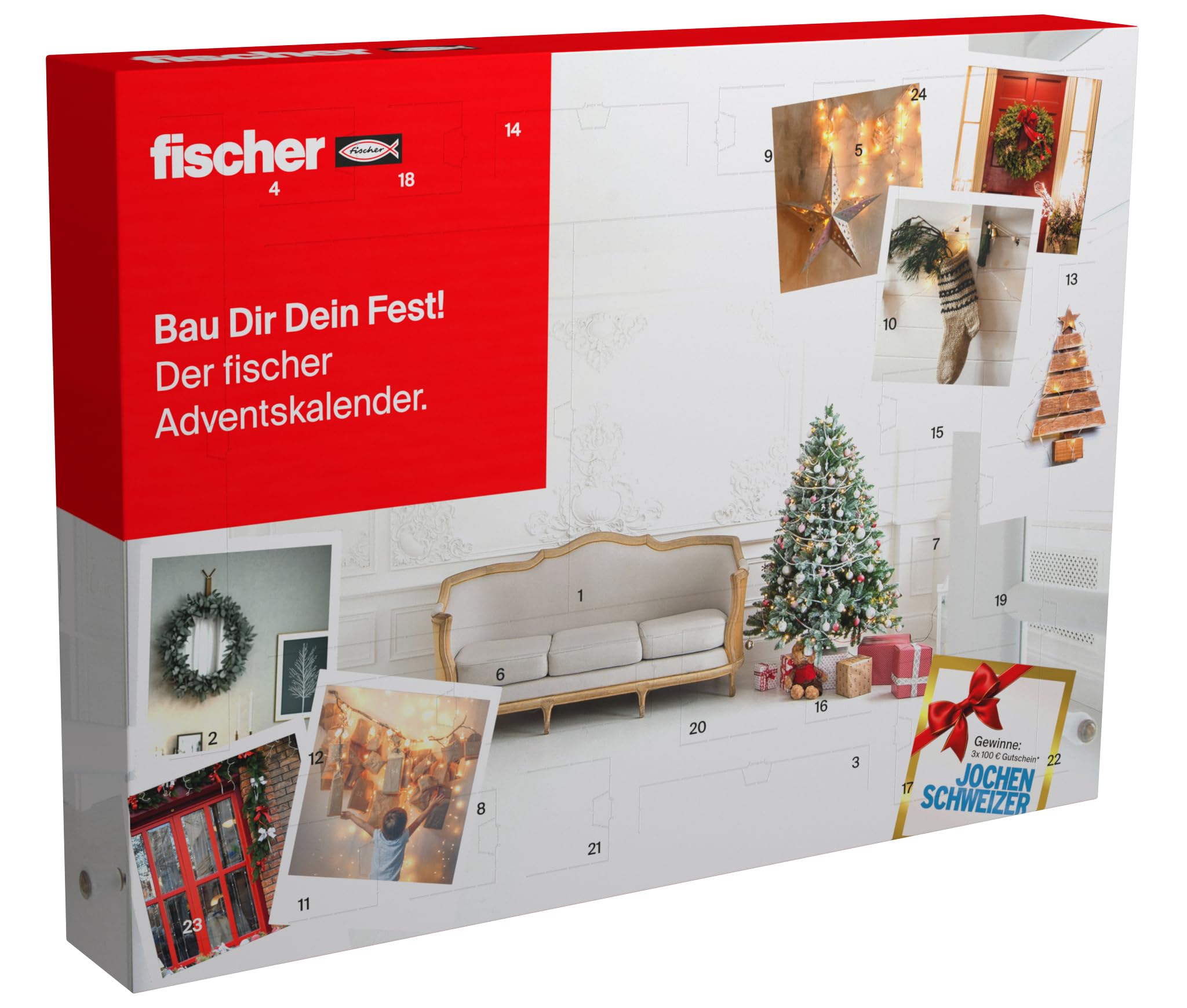 719xpD41mtL._SY1740_.jpg fischer Adventskalender 2026 – 145-teilig mit Dübeln, Schrauben & Bits in L-BOXX Mini – Bild 1