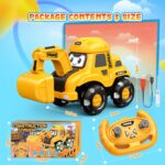 HappyGoLucky RC Bagger 2.4Ghz – Ferngesteuertes Baufahrzeug mit LED für Kinder ab 2 Jahren – Bild 3